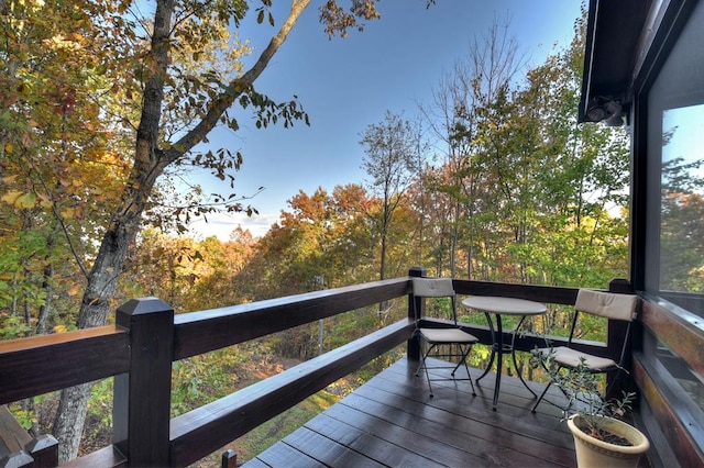 view of wooden terrace