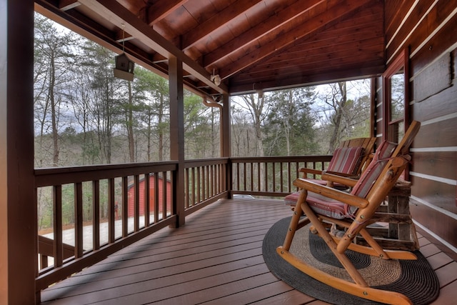 view of wooden deck