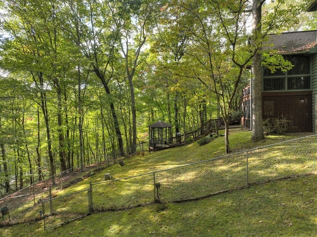 112 Songbird, Blue Ridge, GA 30513 - view of yard featuring a wooden deck