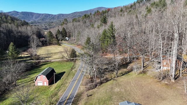 aerial view featuring a mountain view