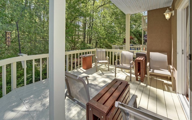 view of wooden deck