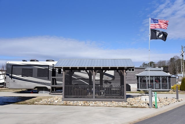 exterior space featuring a gazebo