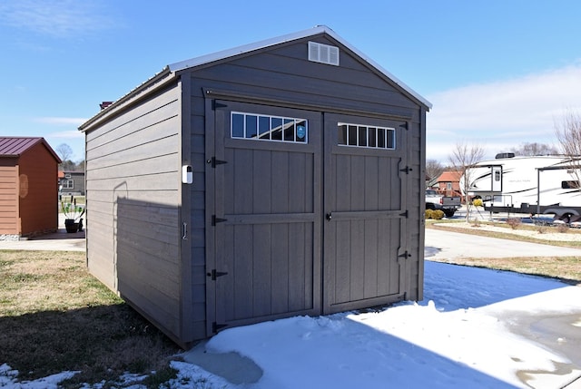 view of outdoor structure