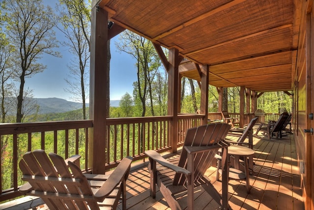 783 Moreland Dr N, Cherry Log, GA 30522 - wooden deck featuring a mountain view