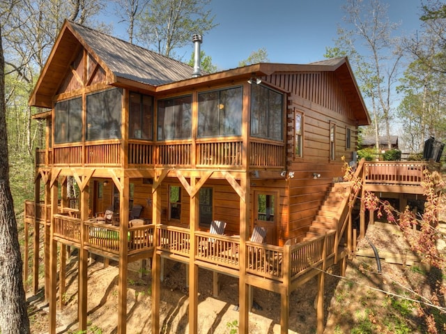 783 Moreland Dr N, Cherry Log, GA 30522 - rear view of house with a deck