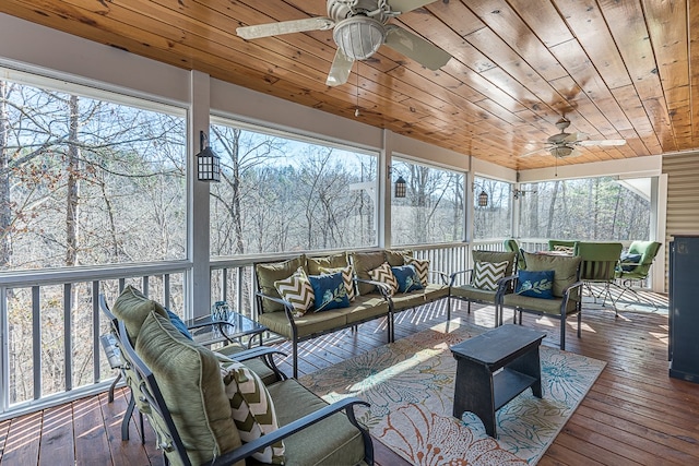 425 Tarheel Dr W, Murphy, NC 28906 - sunroom / solarium featuring a ceiling fan and an outdoor hangout area