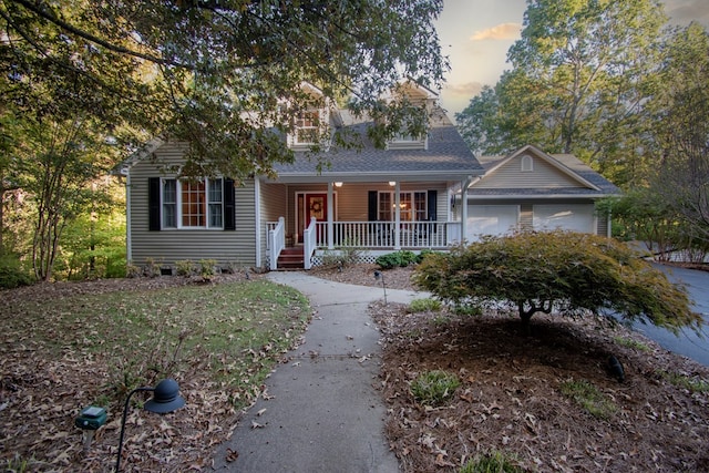 cape cod house with covered porch