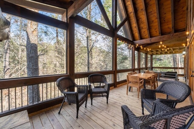 510 Gallery Ct, Ellijay, GA 30540 - sunroom featuring plenty of natural light and outdoor dining area