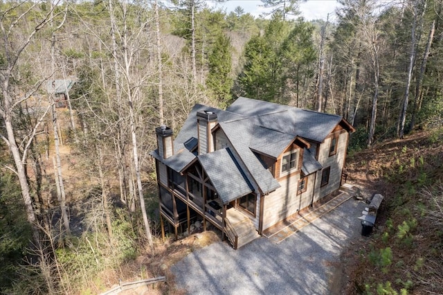 510 Gallery Ct, Ellijay, GA 30540 - aerial view of property and surrounding area with a heavily wooded area