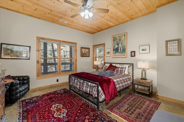 510 Gallery Ct, Ellijay, GA 30540 - bedroom featuring wood ceiling and ceiling fan