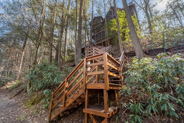 510 Gallery Ct, Ellijay, GA 30540 - view of outbuilding featuring stairs