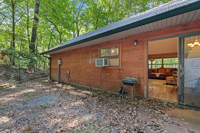 881 Sawyer Cove Rd, Hayesville, NC 28904 - view of side of property with a metal roof and cooling unit