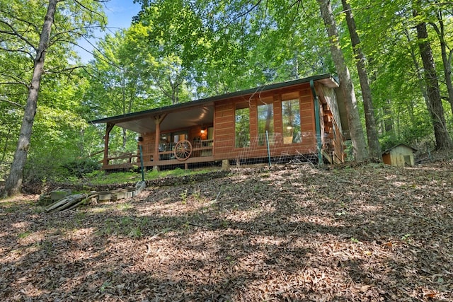 881 Sawyer Cove Rd, Hayesville, NC 28904 - view of front of property with a porch and a shed