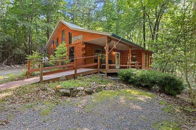 881 Sawyer Cove Rd, Hayesville, NC 28904 - view of log-style house