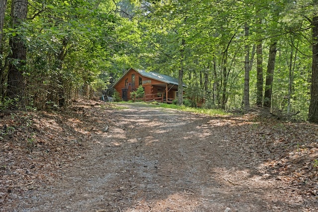 881 Sawyer Cove Rd, Hayesville, NC 28904 - view of front of home featuring a view of trees and dirt driveway
