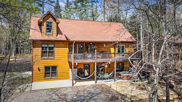 2487 Newport Dr, Ellijay, GA 30540 - rear view of property with a patio area and a deck