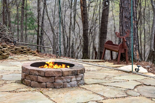 2487 Newport Dr, Ellijay, GA 30540 - exterior space with a fire pit