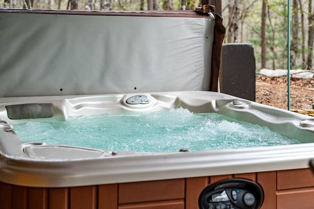 2487 Newport Dr, Ellijay, GA 30540 - exterior details featuring a hot tub