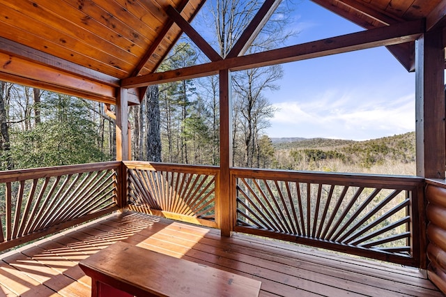 view of wooden terrace