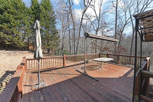 view of wooden terrace