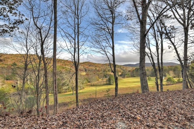 exterior space featuring a mountain view