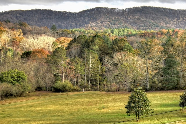 property view of mountains featuring a rural view