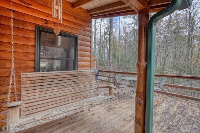 view of wooden terrace