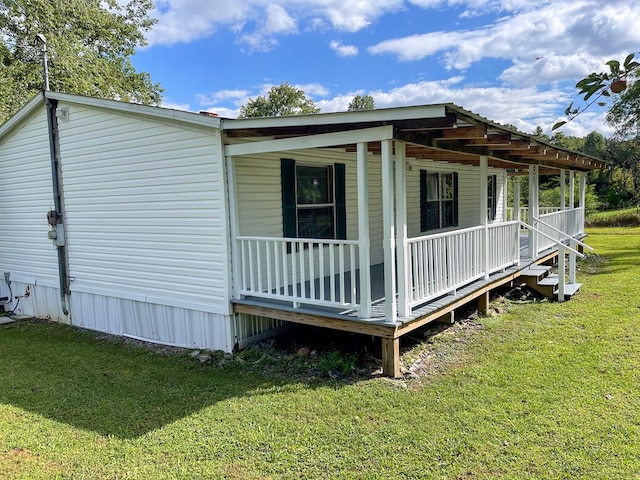 1716 Airport Rd, Marble, NC 28905 - exterior space featuring a porch and a yard