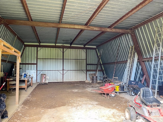 1716 Airport Rd, Marble, NC 28905 - garage featuring metal wall