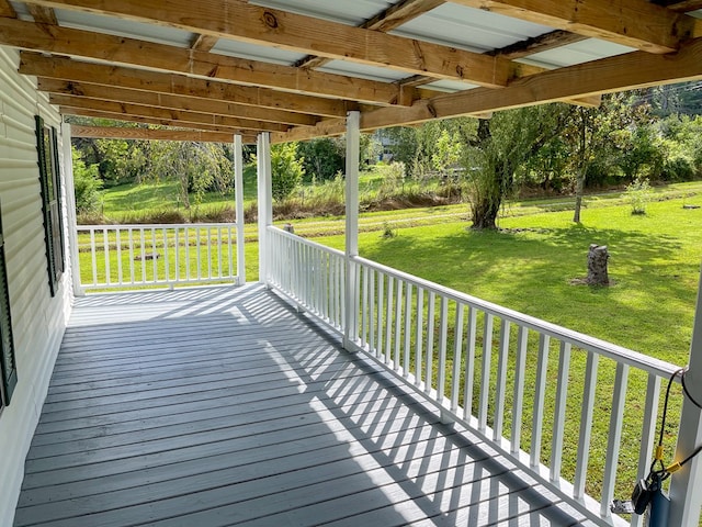 1716 Airport Rd, Marble, NC 28905 - deck featuring a yard