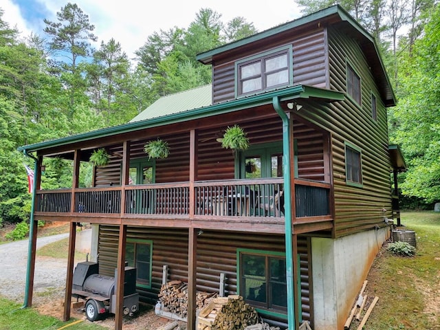 back of house with cooling unit