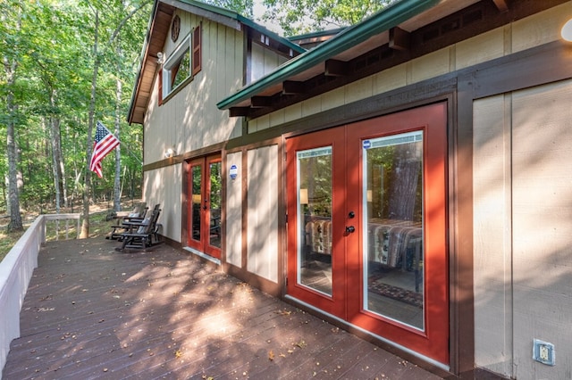 exterior space with french doors