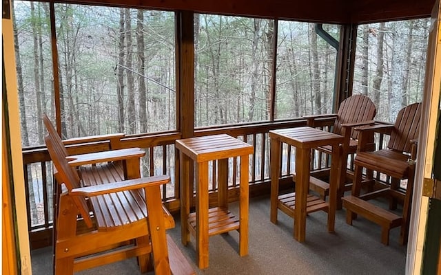 view of sunroom / solarium