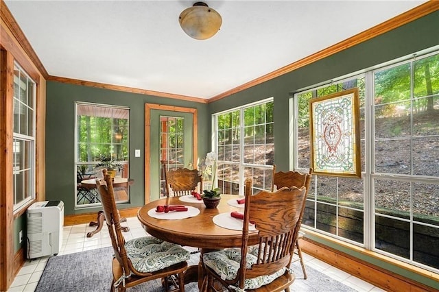 sunroom with a healthy amount of sunlight