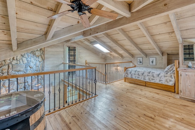 50 Rustic Rdg, Blue Ridge, GA 30513 - unfurnished bedroom with wood ceiling, wood-type flooring, and wooden walls