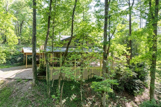 50 Rustic Rdg, Blue Ridge, GA 30513 - rear view of property with a deck and metal roof