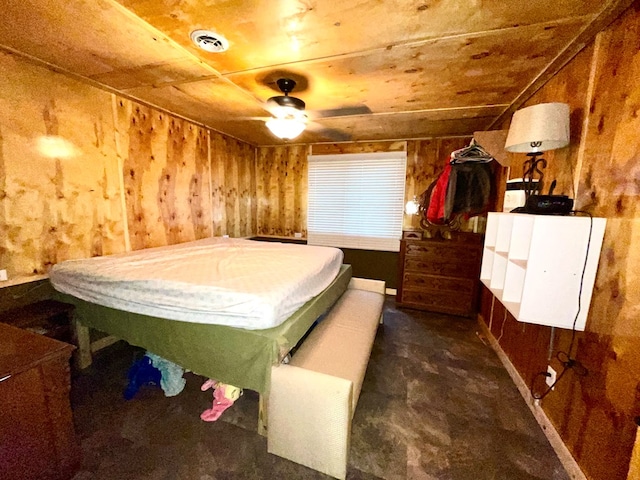 37 Shady Creek Rdg, Marble, NC 28905 - bedroom with visible vents, wooden walls, and wood ceiling