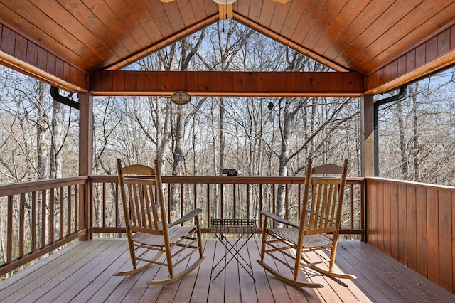 view of wooden deck