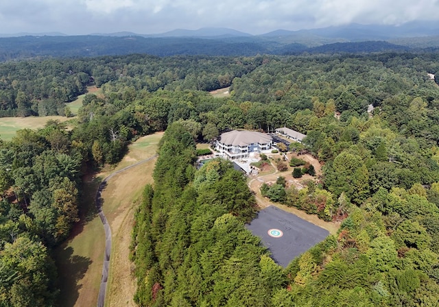 bird's eye view featuring a mountain view