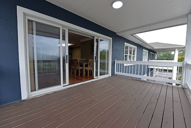 view of wooden terrace