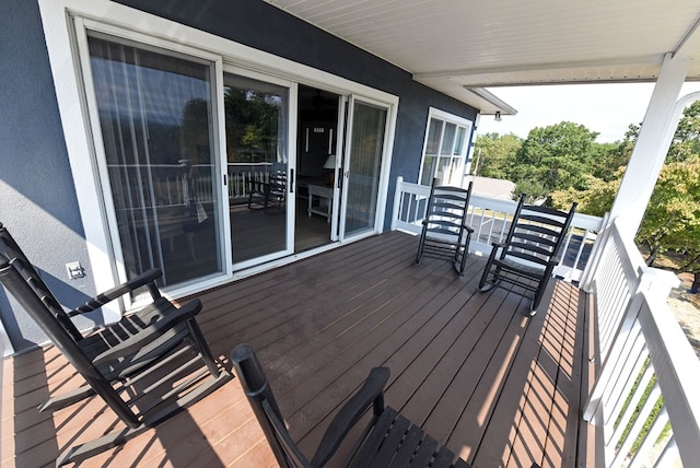 view of wooden terrace