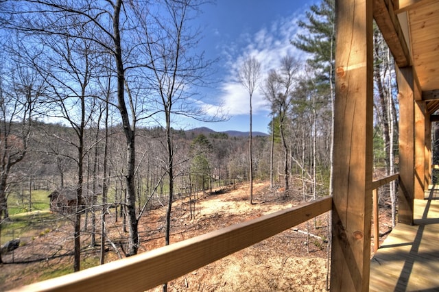 mountain view with a forest view