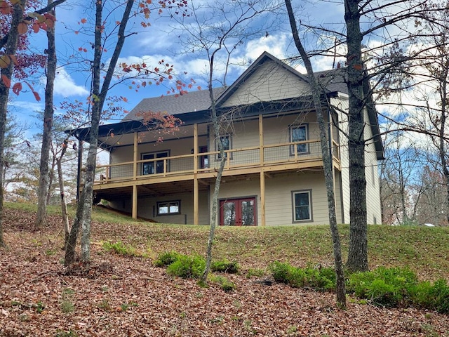 73 Cricket Ln, Warne, NC 28909 - rear view of property featuring a deck