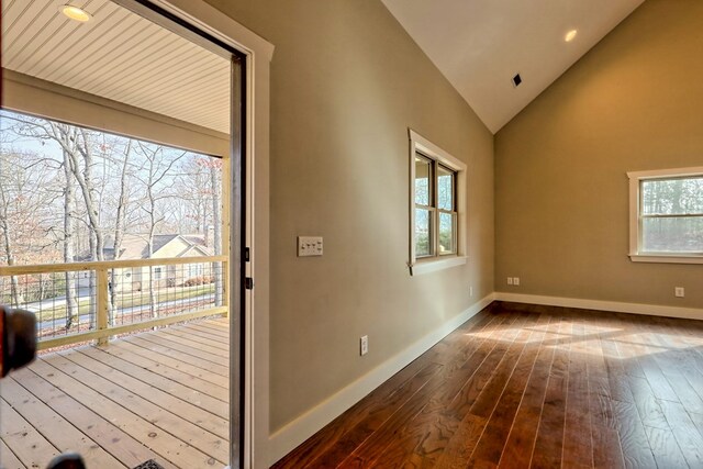 bathroom with shower / bathing tub combination and hardwood / wood-style flooring