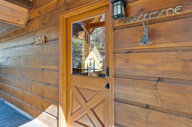 view of doorway to property