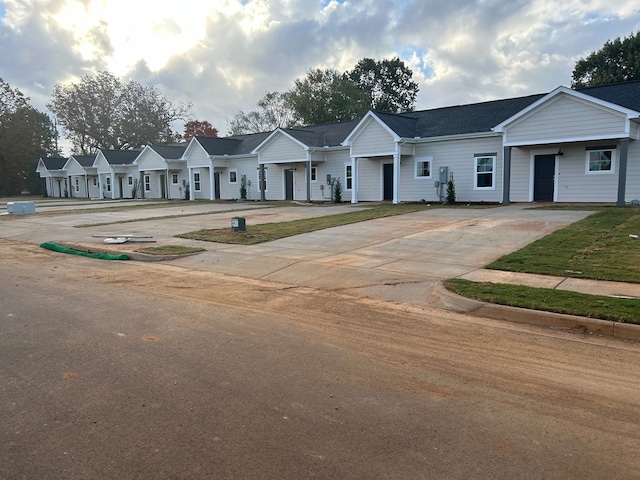 view of single story home