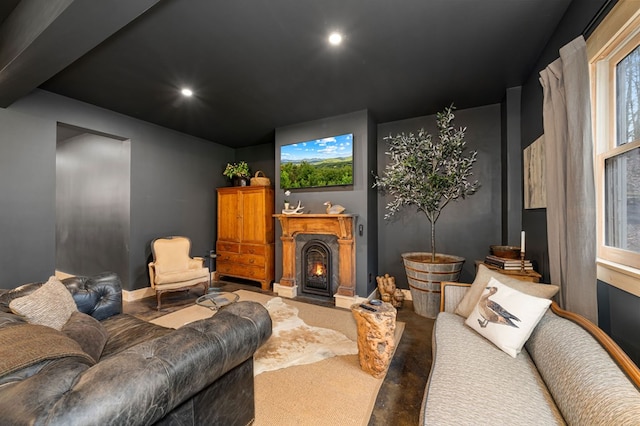 view of carpeted home theater room