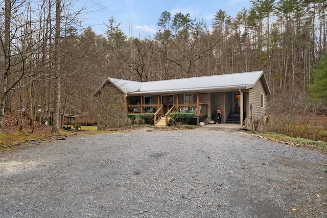 view of front of house with a porch