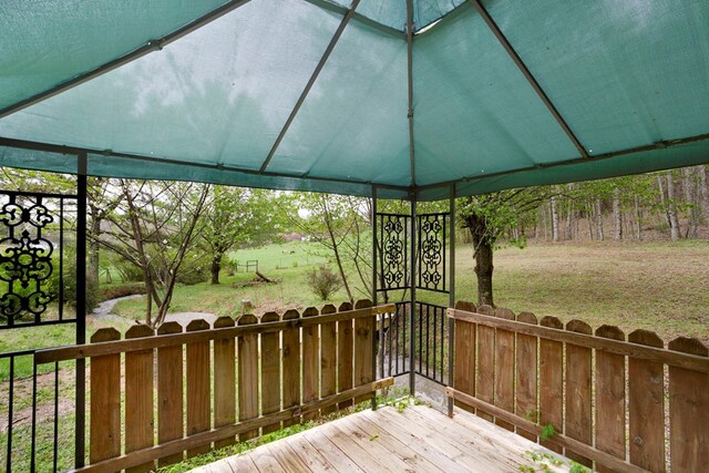 349 Kirby Ln, Murphy, NC 28906 - wooden deck with a yard and a gazebo
