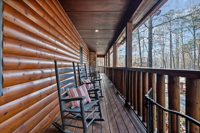 view of wooden deck